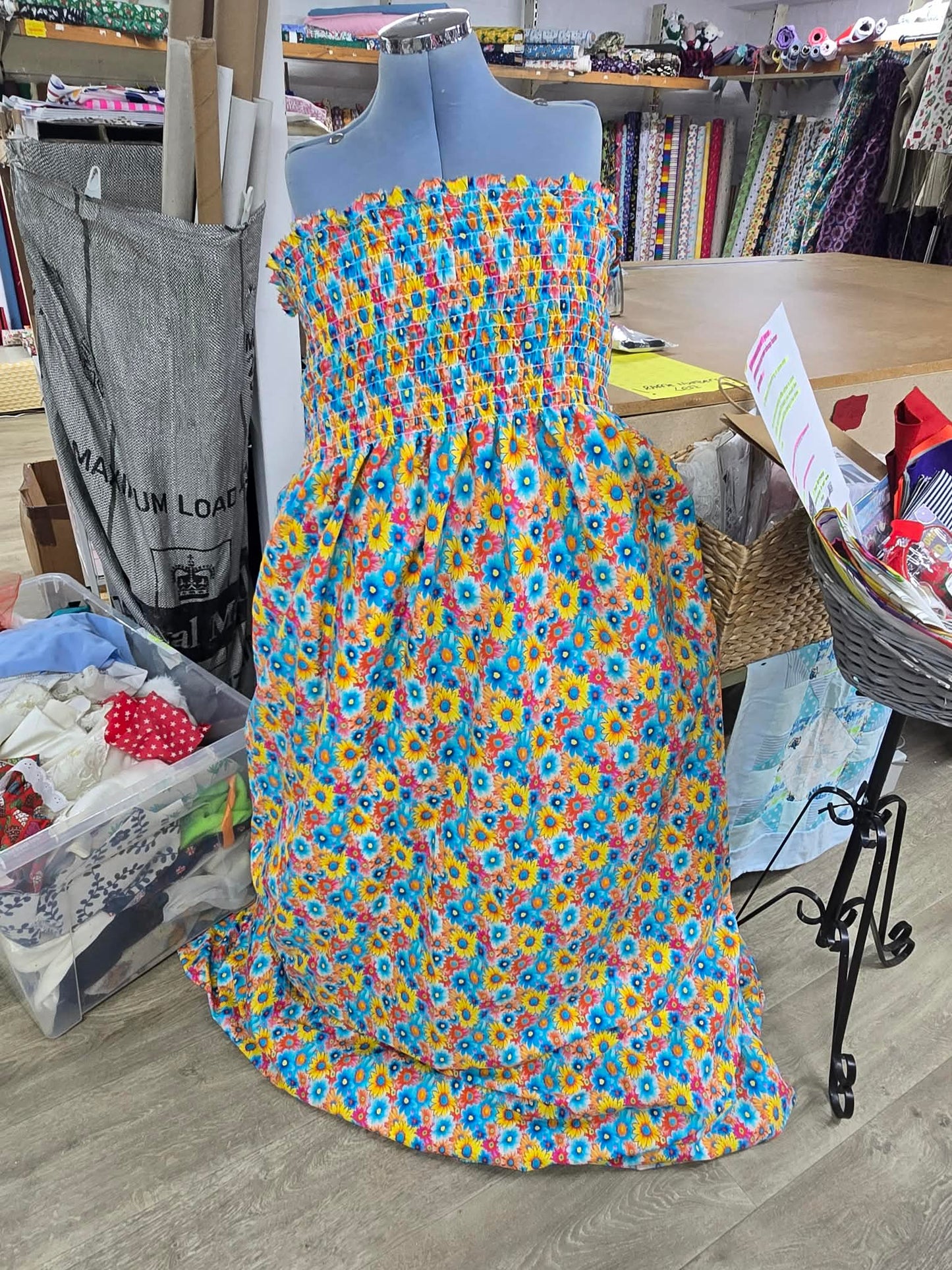 Preshirred fabric 100% cotton and Polycotton