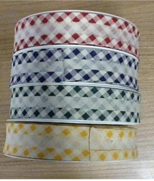 Bias binding gingham