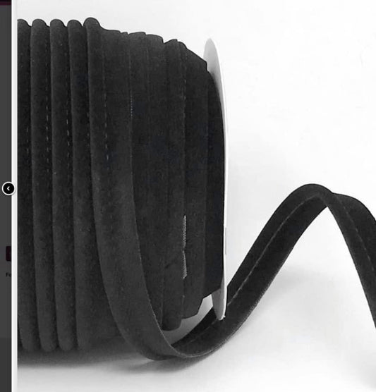 Piping black velvet