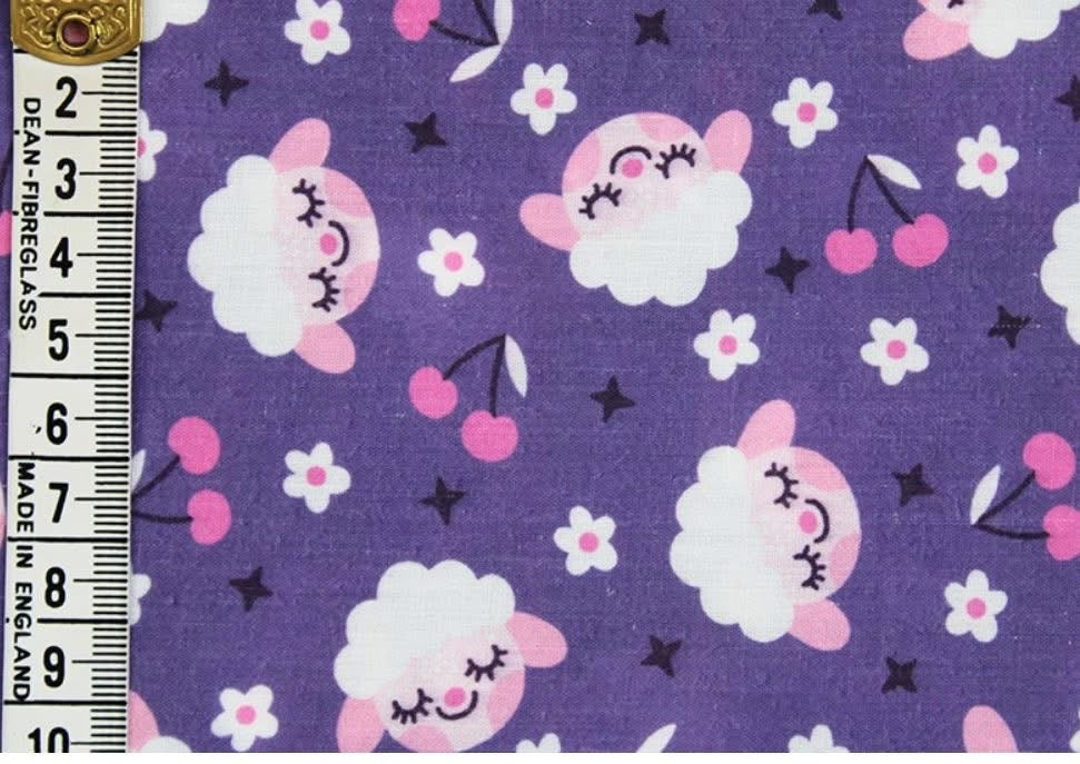 Polycotton misc children’s designs animals skulls planets rainbow hearts gonks etc  fabric material