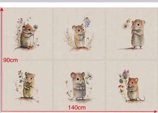 Cotton rich canvas panel fabric material Free post 45 x 45 cm