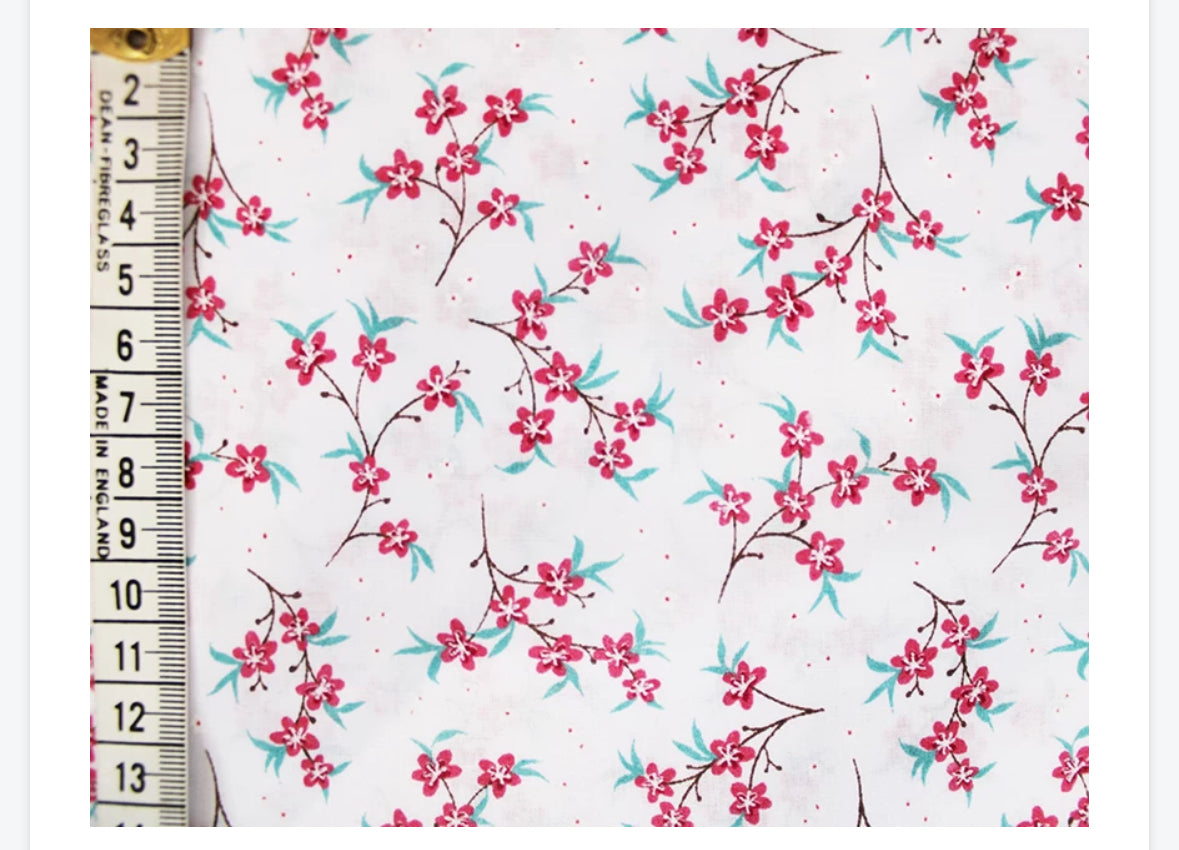 Polycotton florals fabric material cheap great choice 114cm wide flowers