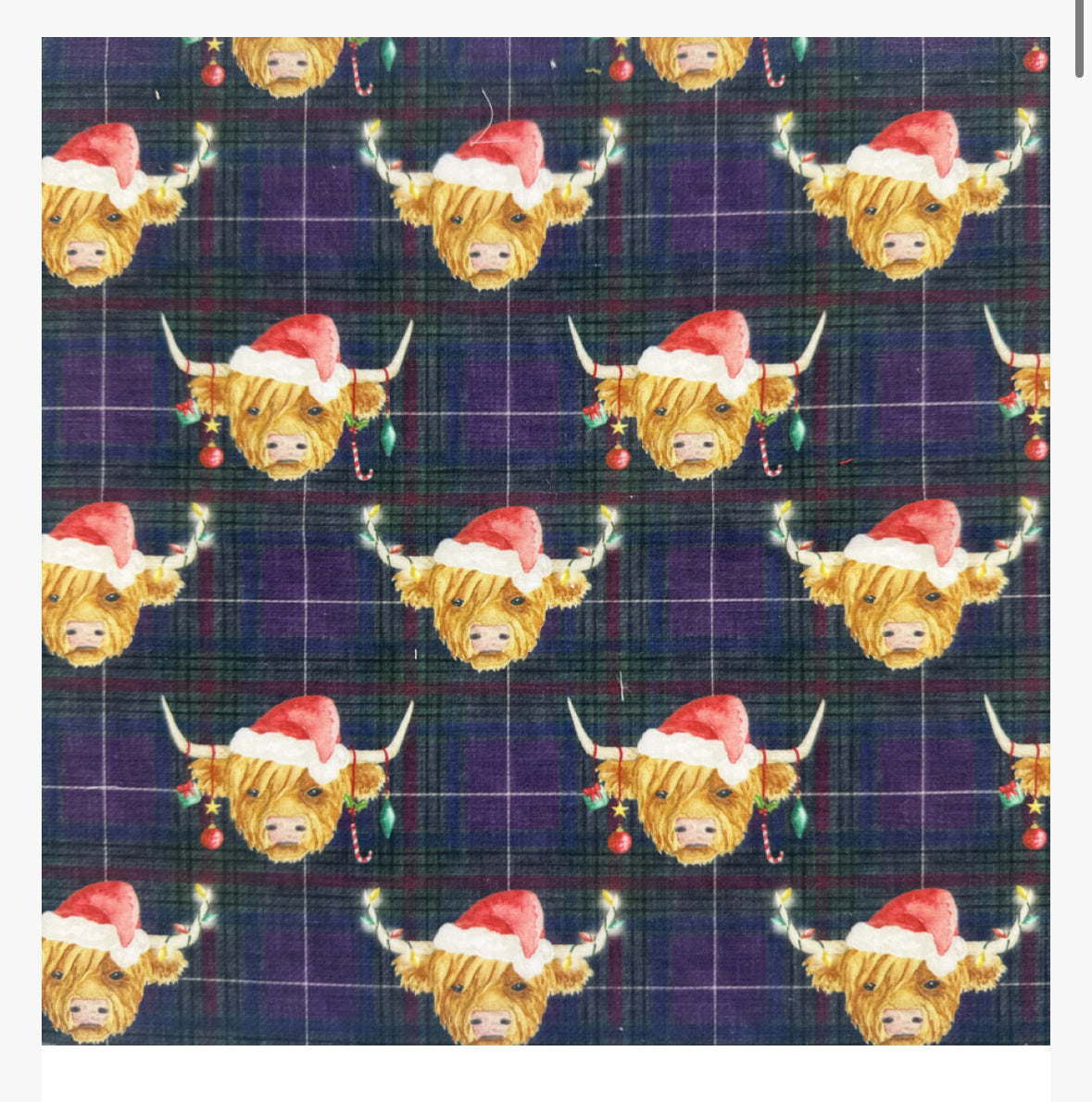 3d Polycotton fabric material Christmas snowman 1 metre