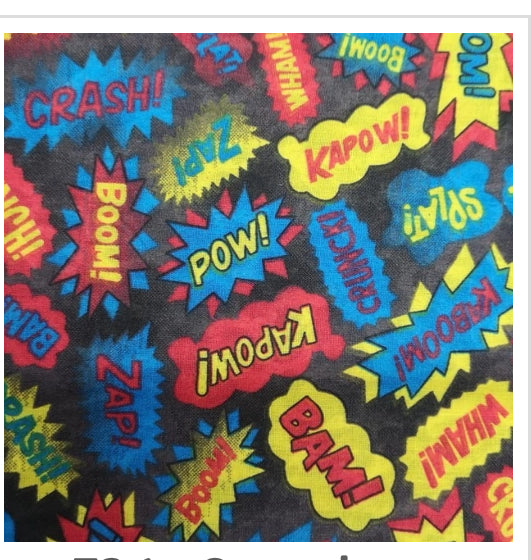 Polycotton novelty children’s designs fabric material 45 inch wide