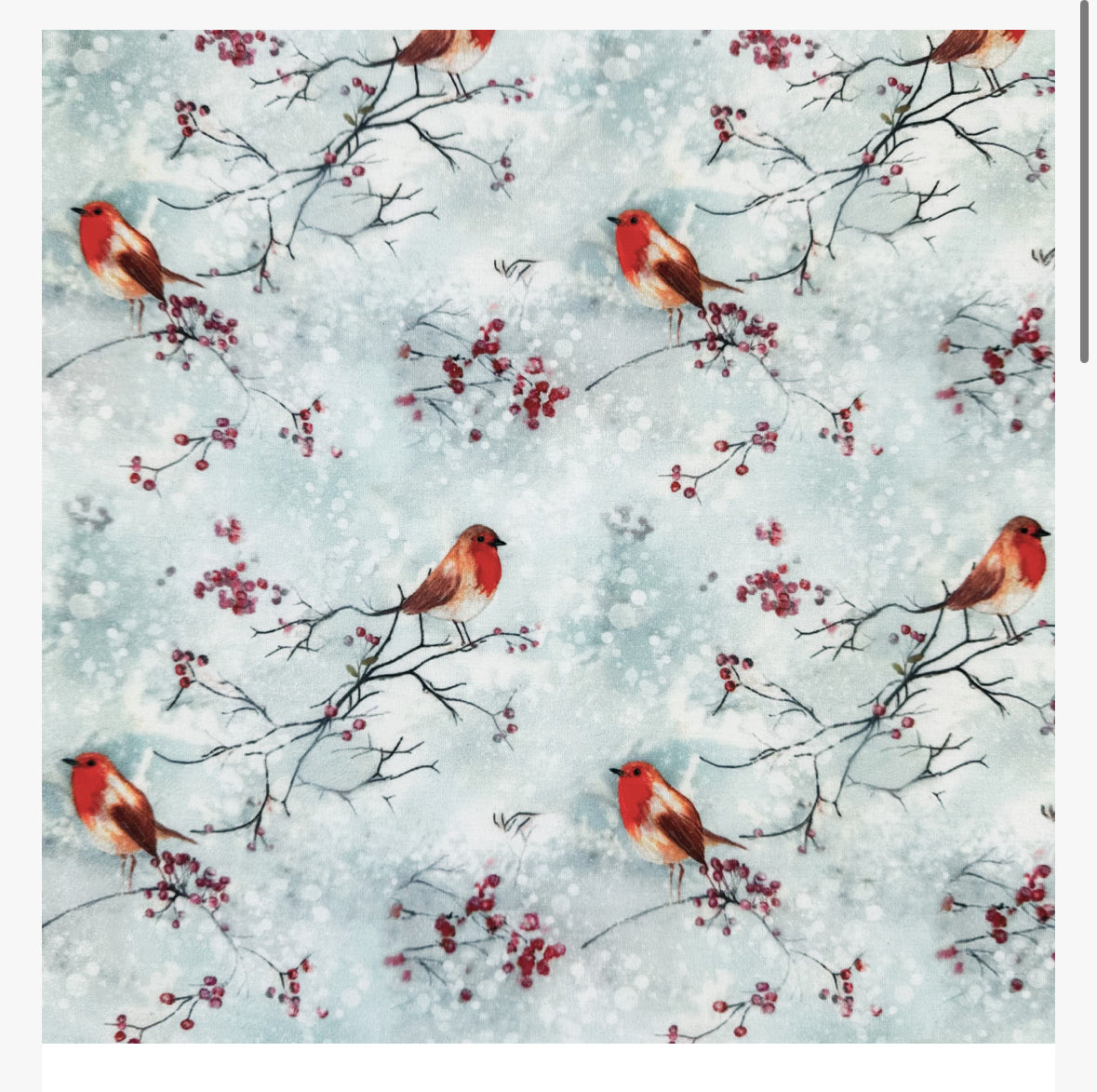 3d Polycotton fabric material Christmas snowman 1 metre