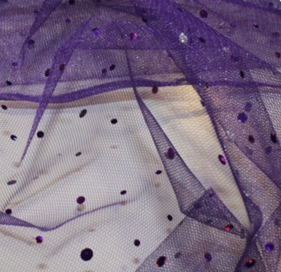Sequin dress net tulle fabric sparkly glittery princess 1 metre 150cm wide
