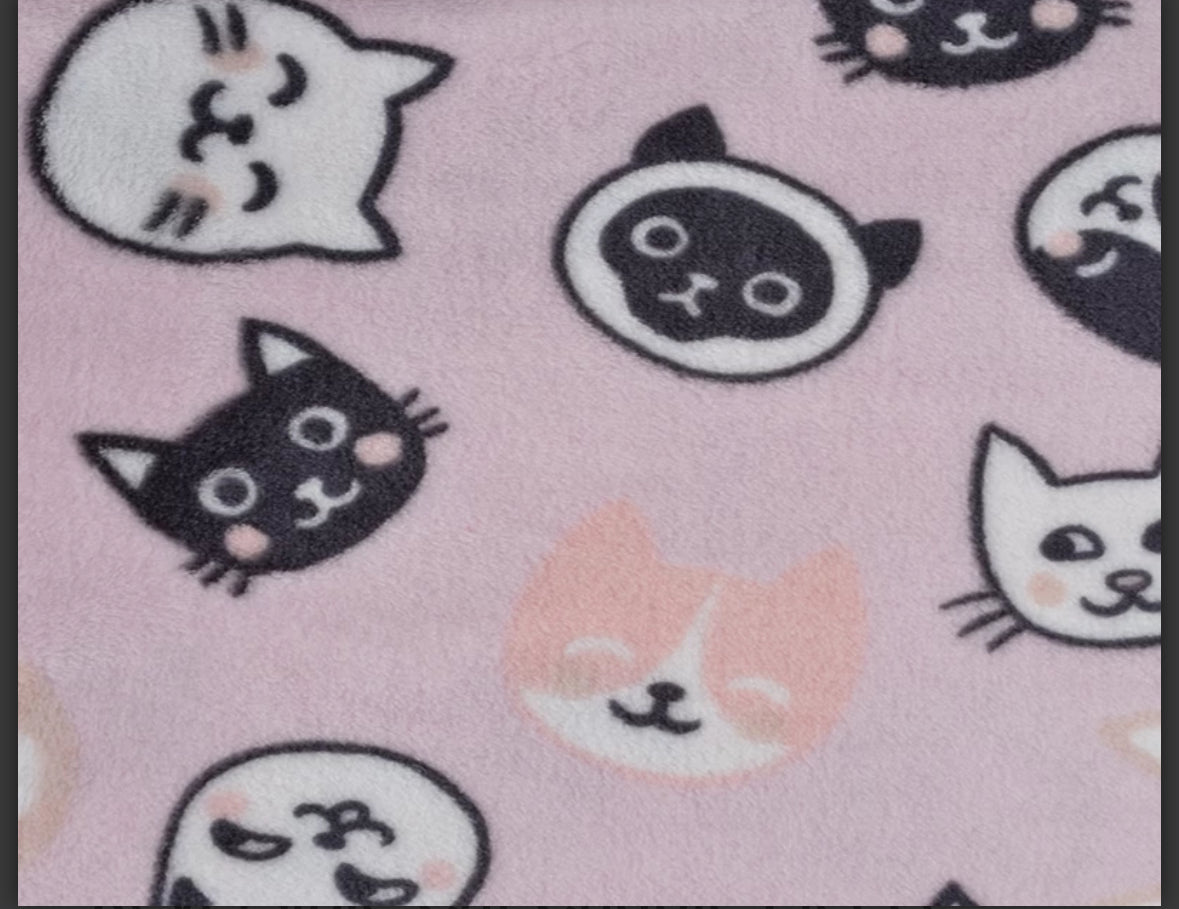 Cuddle fleece patterned fabric material super soft warm 150cm wide