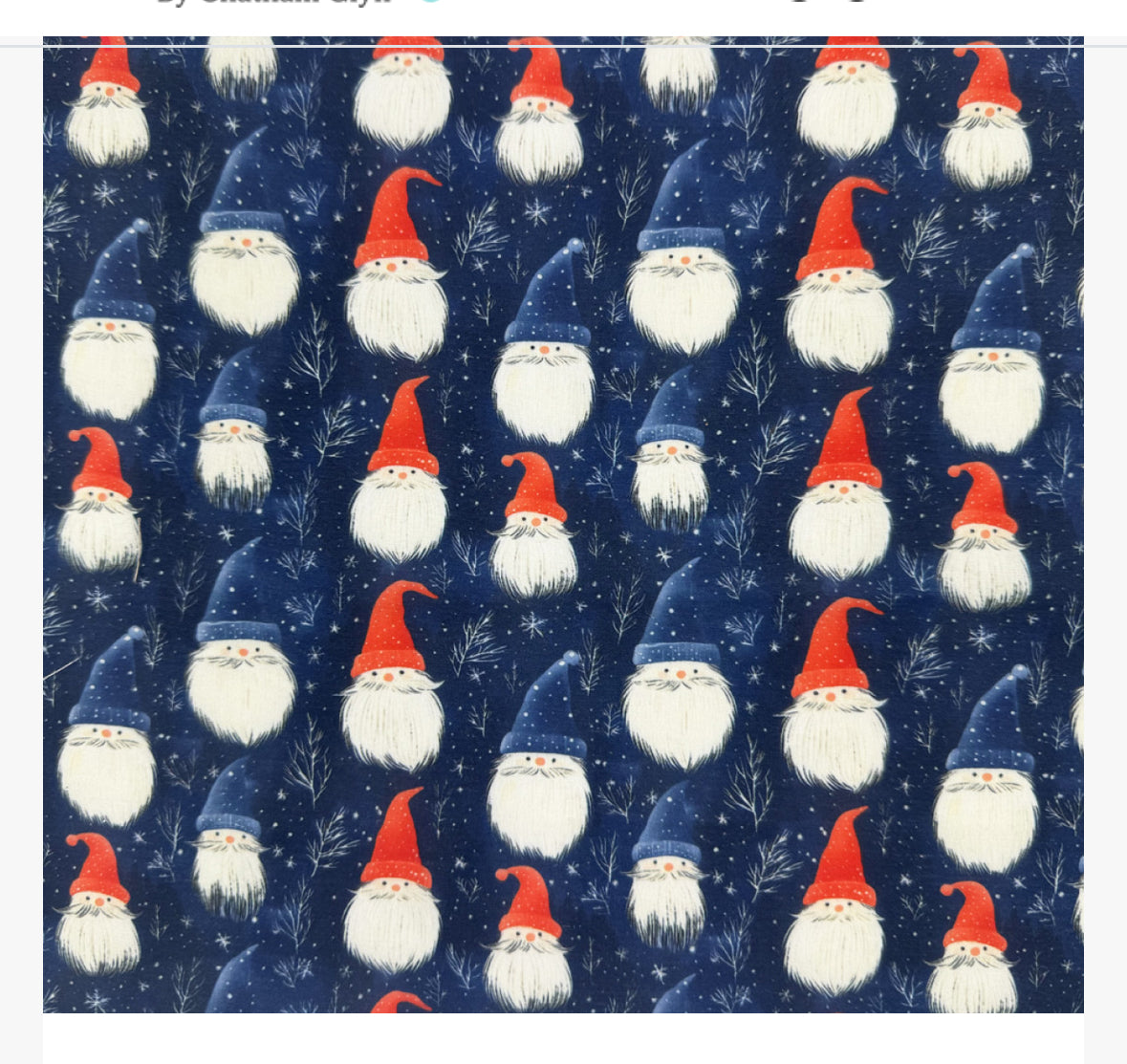 3d Polycotton fabric material Christmas snowman 1 metre