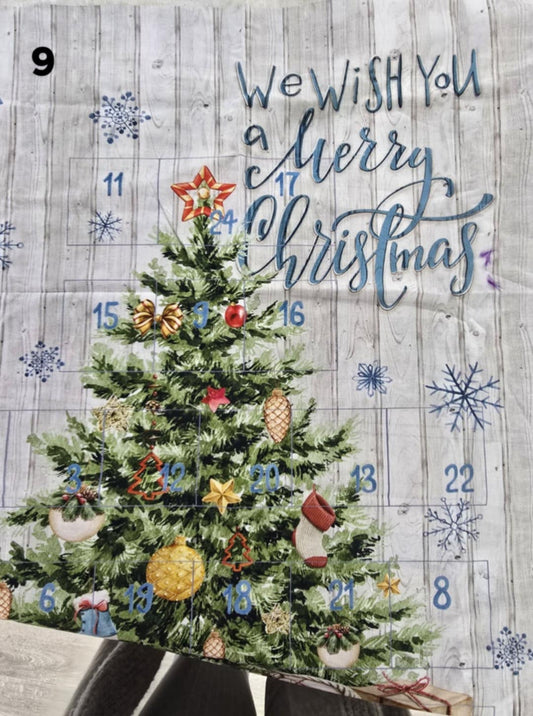 Make your own advent calender fabric panel Christmas festive craft