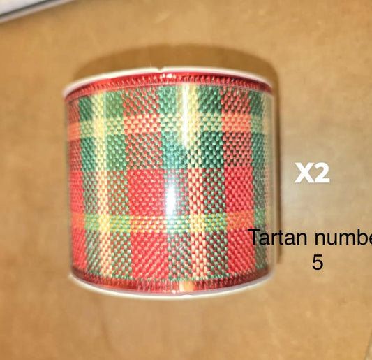 Christmas ribbons 63mm full roll