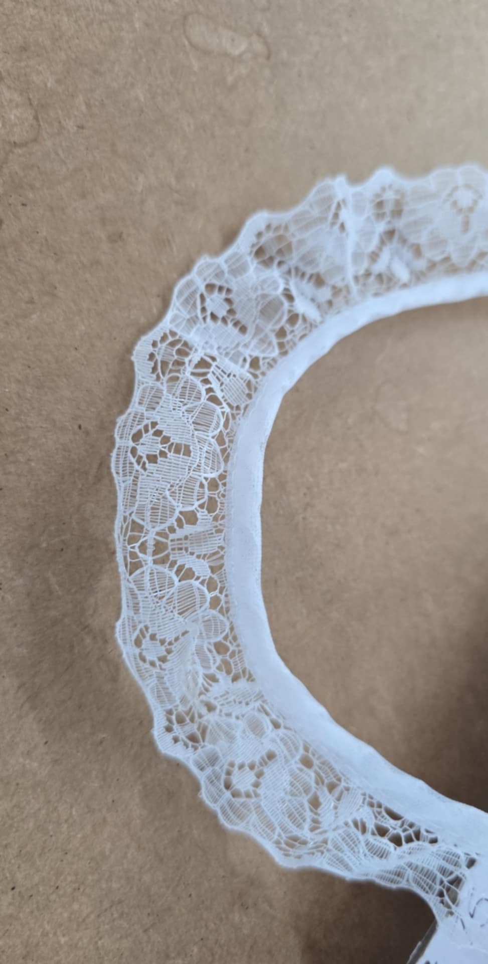 Lace and broderie trim